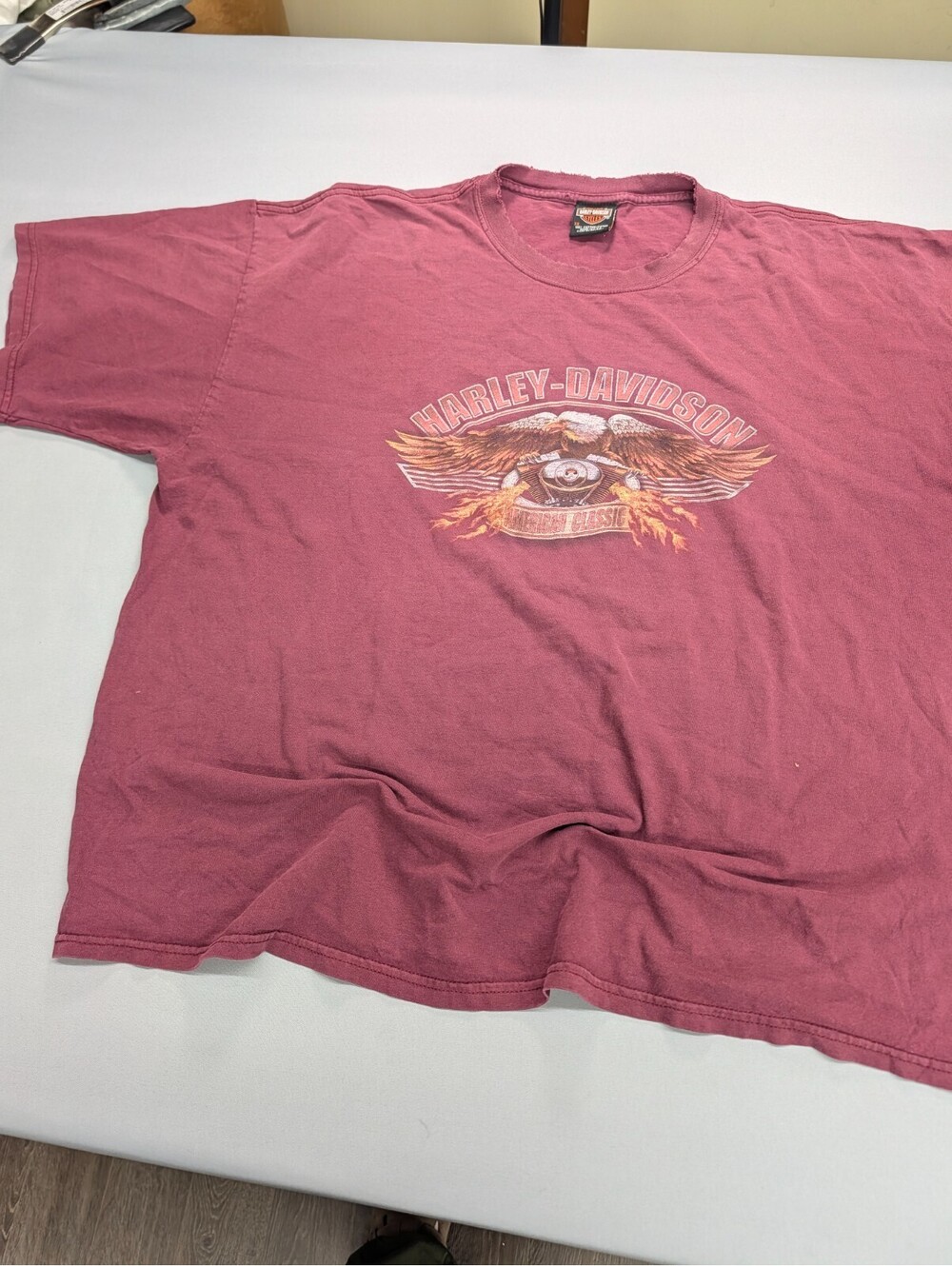 Harley-Davidson Shirt 3X USA Vintage Eagle St Paul Maroon